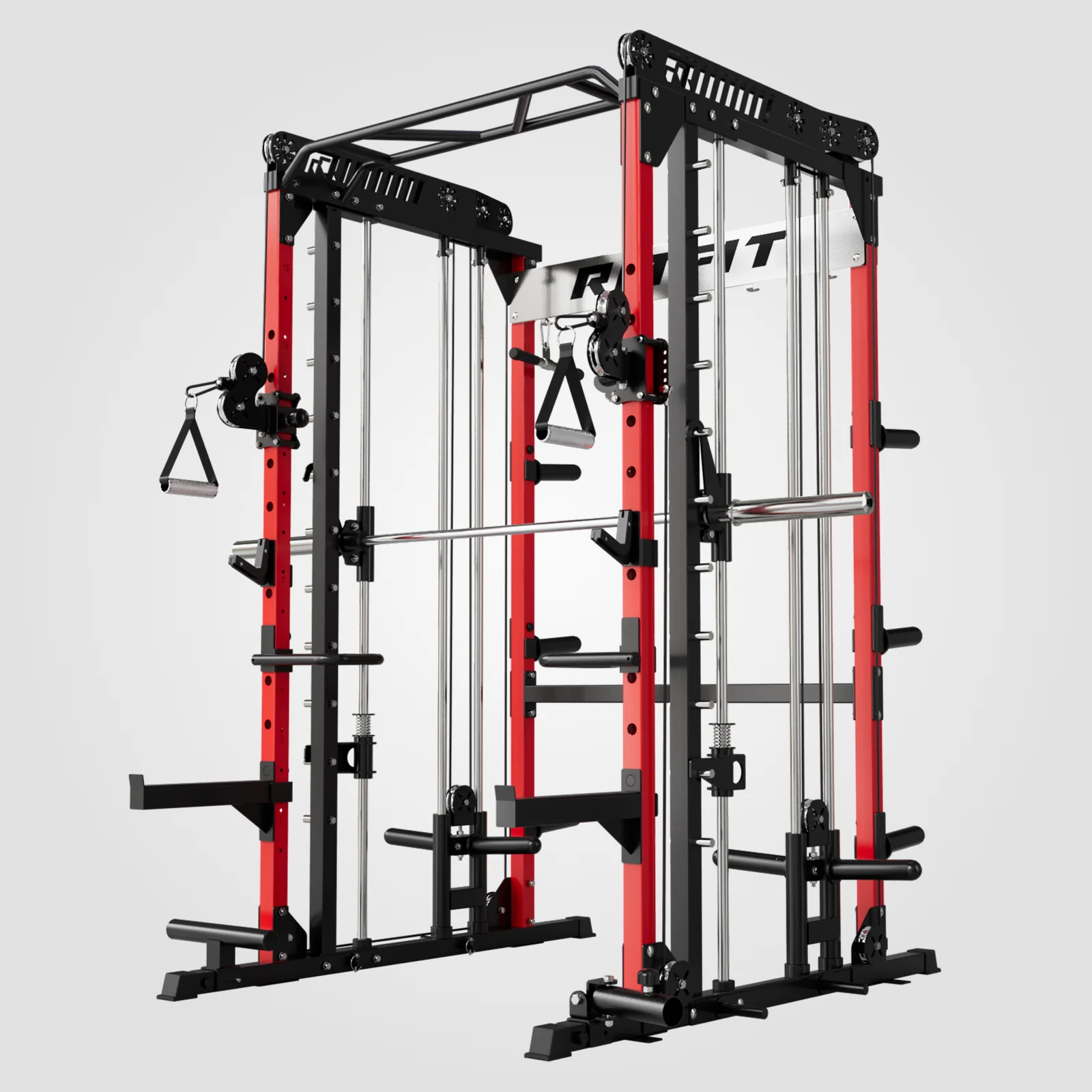 RitFit M1 PRO Multi-Functional Smith Machine with Cable Crossover System and Squat Rack for Home Gym