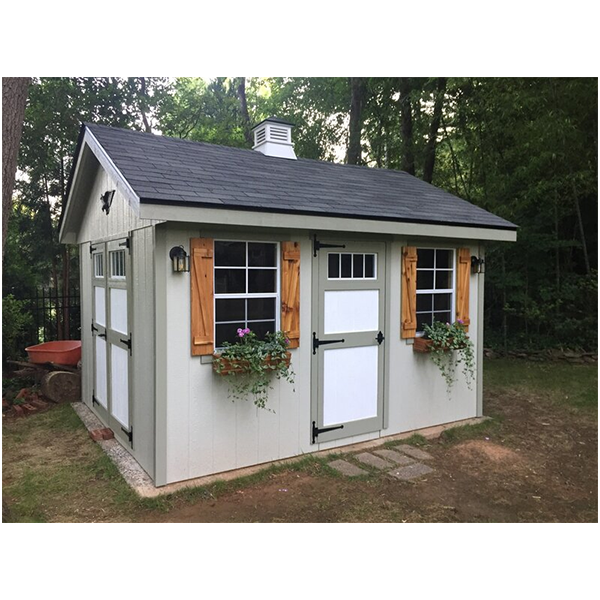 10' wide x 12' deep lumber storage shed