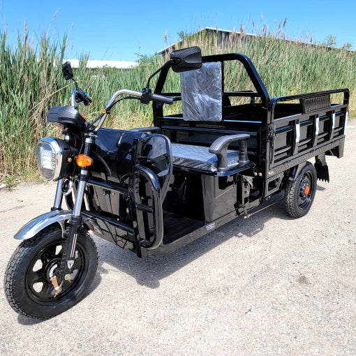 GSI - Electric Powered Cargo Truck Tuck Tuck Rickshaw 1000 Watt Motorized Scooter Moped Truck 3 Wheel Trike Bicycle Scooter