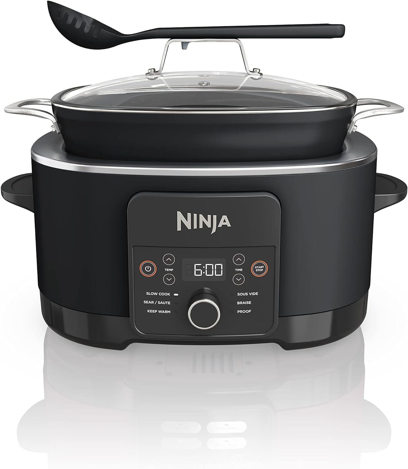 Ninja MC1101 Foodi Everyday Possible Cooker Pro, 8-in-1 Versatility, 6.5 QT, One-Pot Cooking, Replaces 10 Cooking Tools, Faster Cooking, Family-Sized Capacity, Adjustable Temp Control, Midnight Blue