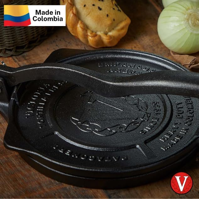 Victoria 10-Inch Commercial-Grade Cast-Iron Tortilla Press, Made from Super-Durable HD Iron, Made in Colombia