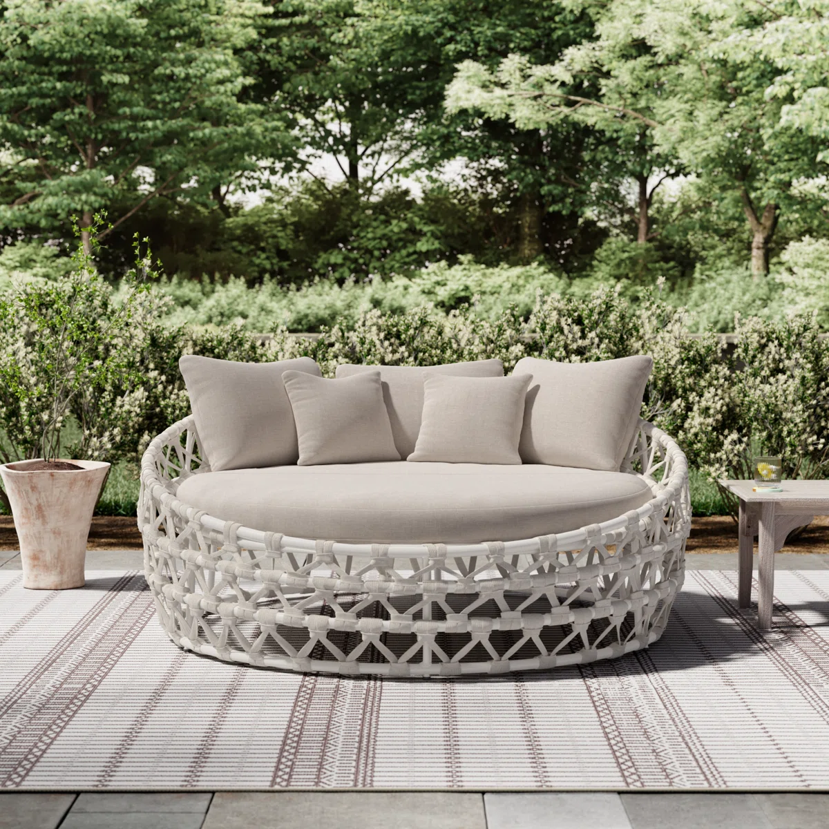 68'' Powder Coated Aluminum Outdoor Patio Daybed