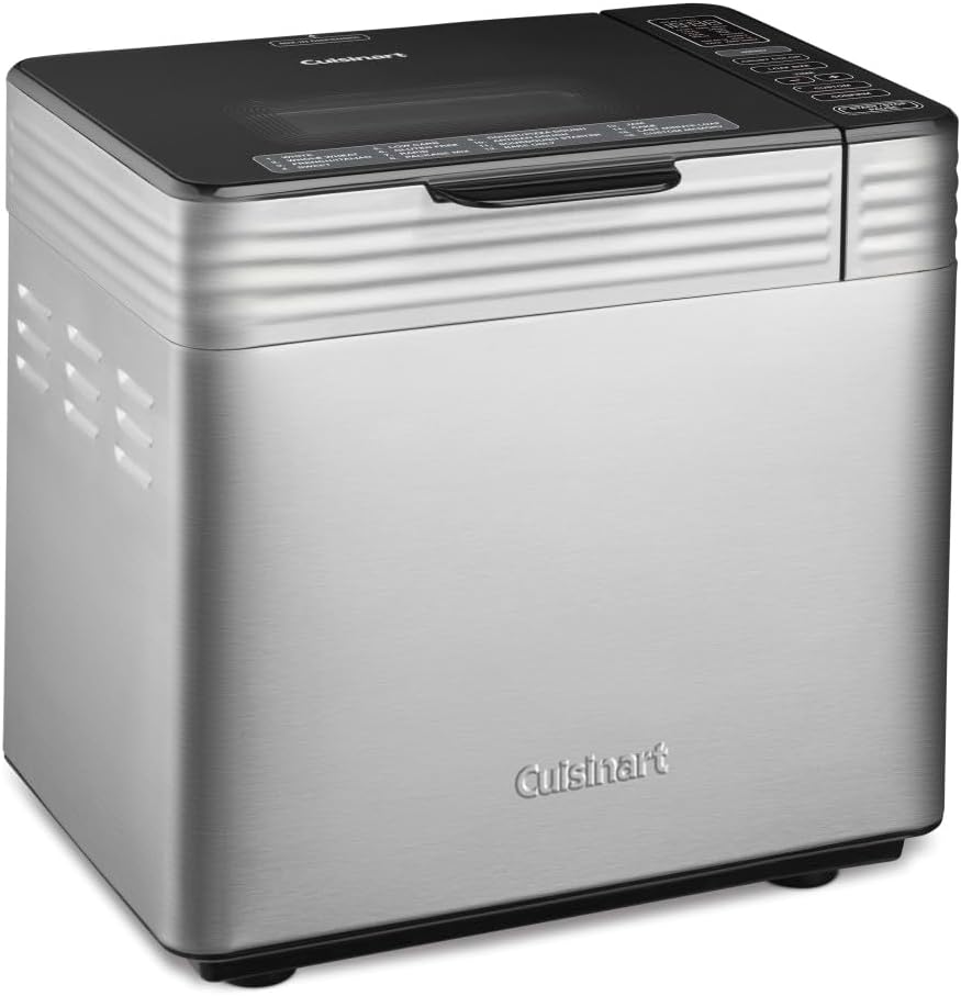Cuisinart Convection Bread Maker Machine-16 Menu Options, 3 Loaf Sizes up to 2lbs, 3 Crust Colors-Includes Measuring Cup + Spoon & Kneading Hook, CBK-210, 12.25
