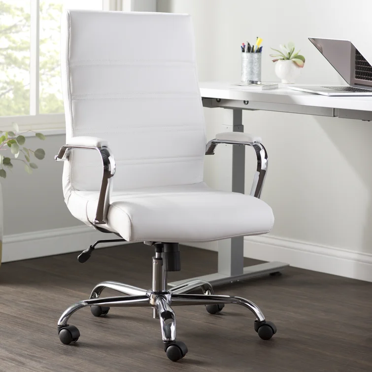 High Back Executive Swivel Office Chair with Metal Frame and Arms