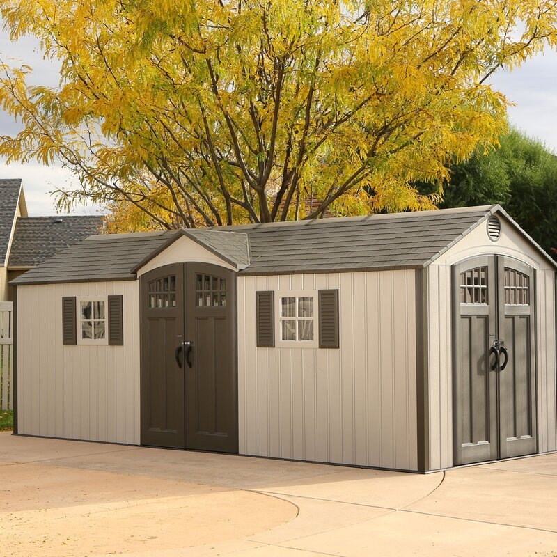 2025 NEW 20 ft. x 8 ft. High-Density Polyethylene (Plastic) Outdoor Storage Shed with Steel-Reinforced Construction