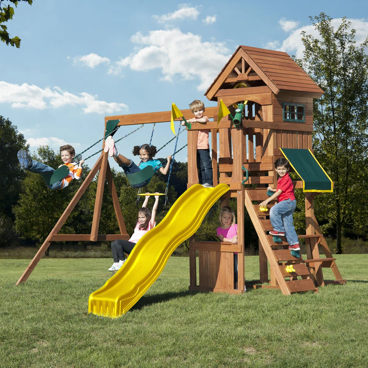 Jamboree Fort Play Swing Set