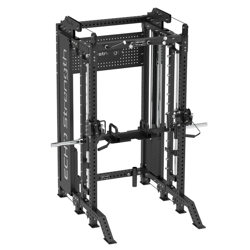 Half Rack and Smith Functional Trainer Combo Machine