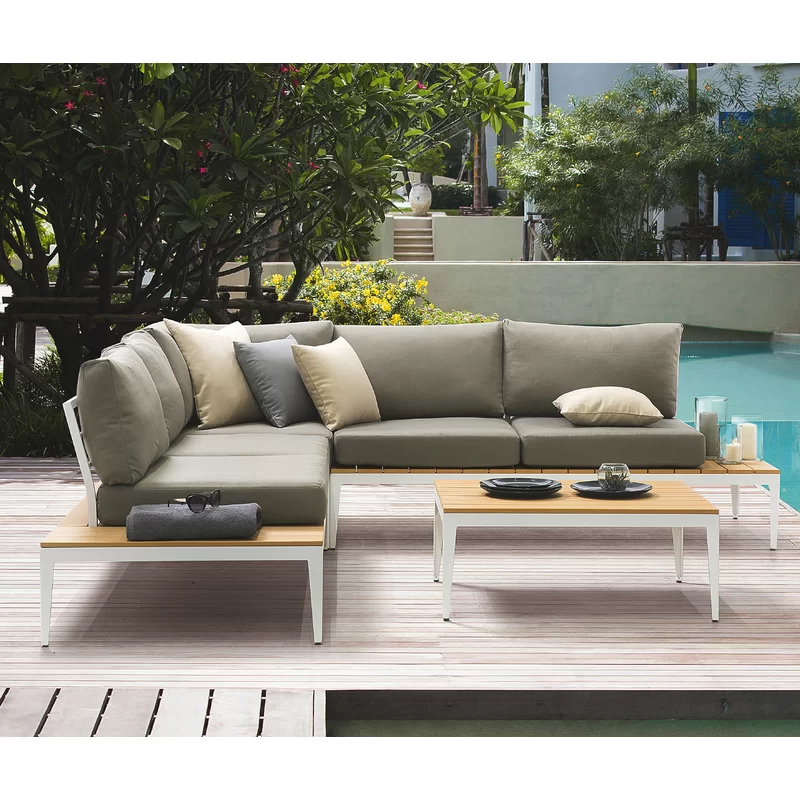 Kirch Wicker 5 - Person Garden Lounge Set with Cushions