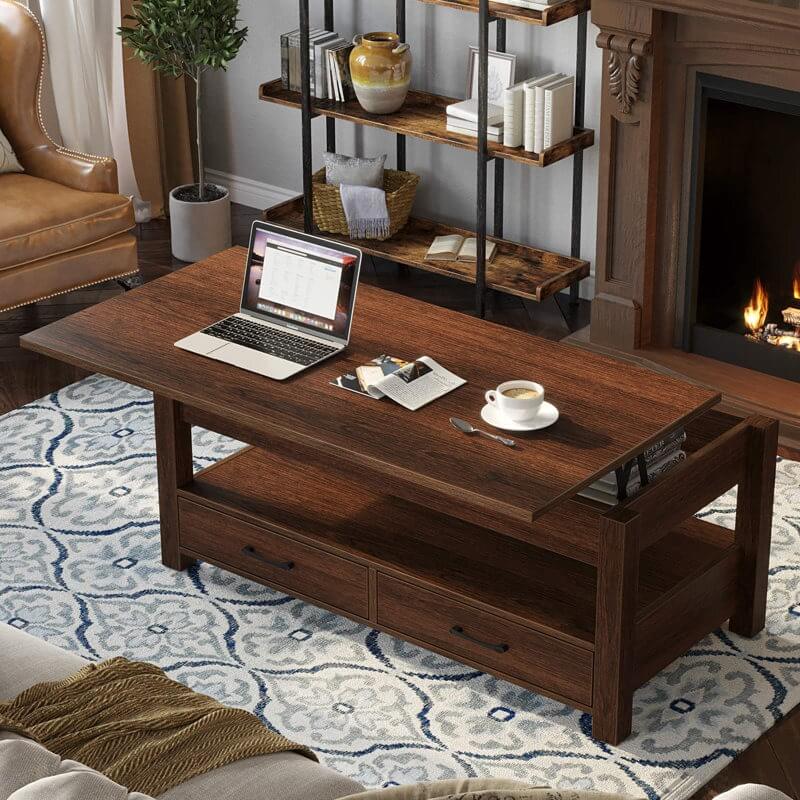 Eoghan Lift Top Coffee Table with 2 Drawers