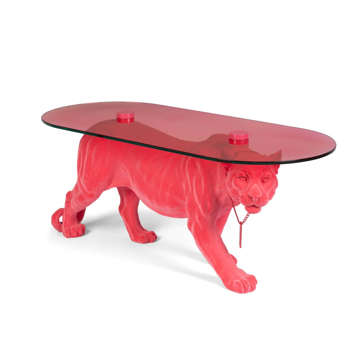 Figurine Glass Top Coffee Table