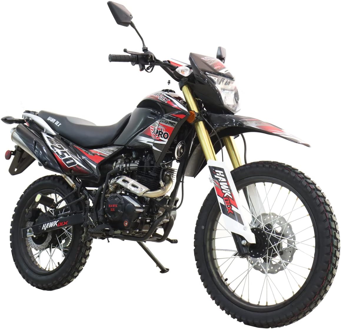X-PRO Hawk DLX 250 EFI Fuel Injection 250cc Endure Dirt Bike Motorcycle Bike Hawk Deluxe Dirt Bike Street Bike Motorcycle (Black)