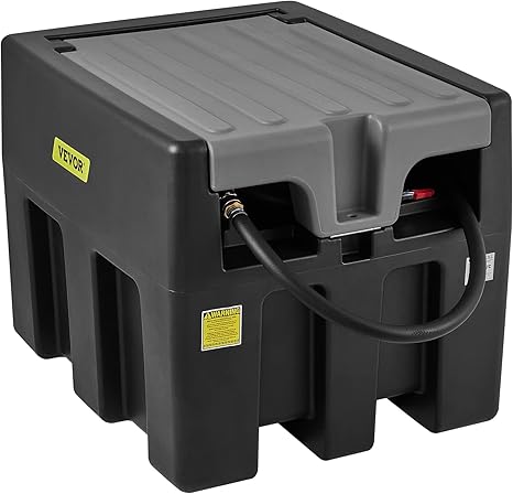 VEVOR Portable Diesel Carry Tank Fuel Caddy 58 Gallon + 12V Transfer Pump