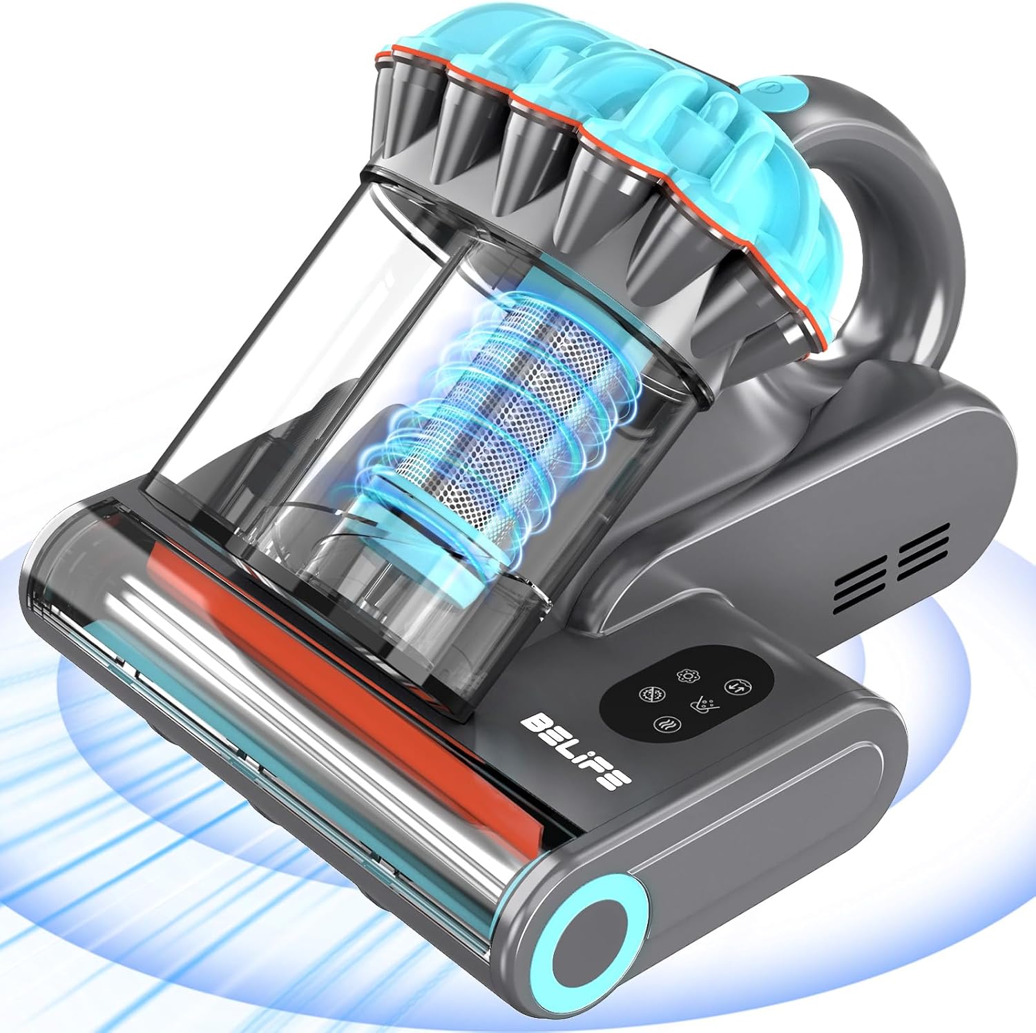 Mattress Vacuum Cleaner, Anti-allergen Bed Vacuum Cleaner with UV & Hot Air & High Heating, 550W 18Kpa Powerful Suction Double-Cup Handheld Vacuum for Bed, Couch, Sofa, Corded (Pink)