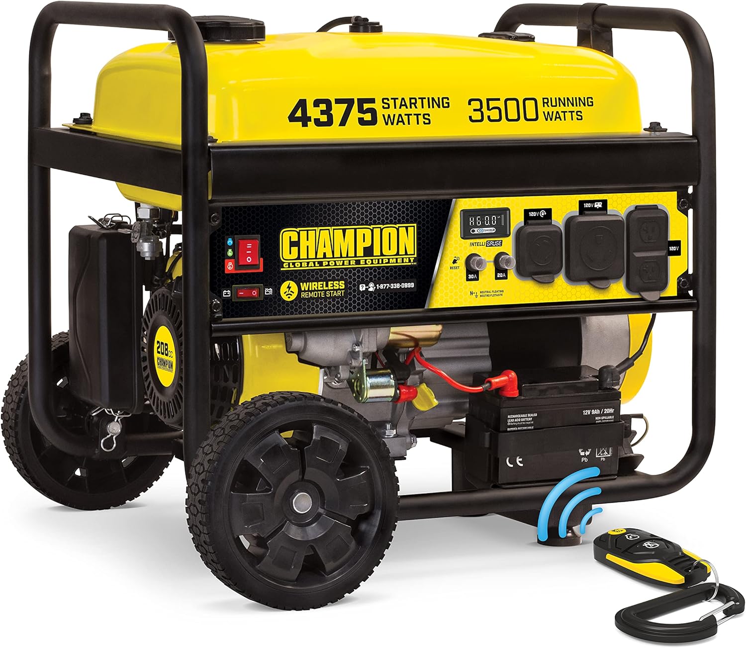 Champion Power Equipment 201181 3500-Watt Portable Generator with Remote Start and CO Shield
