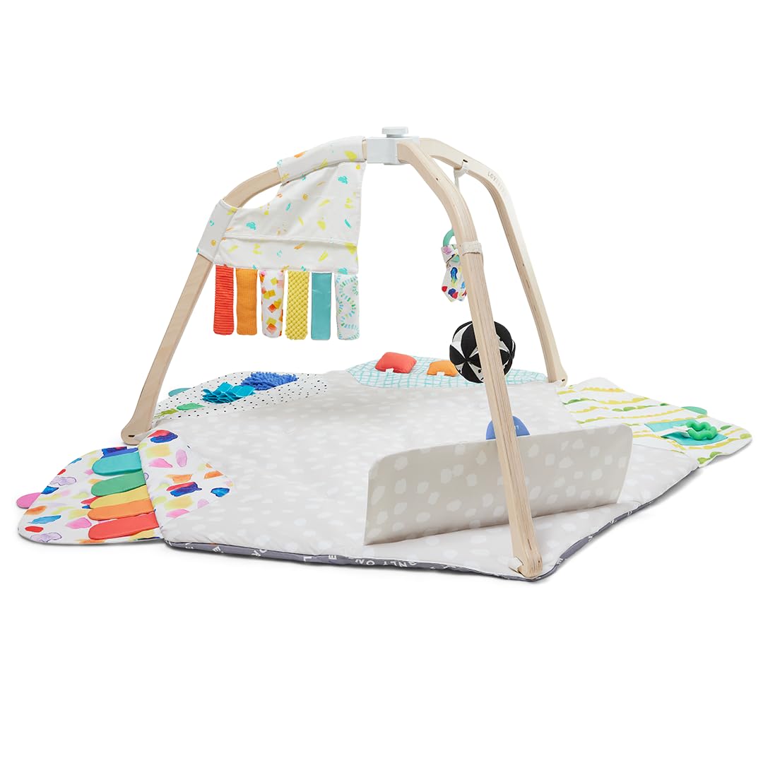 The Play Gym and Sensory Strands Bundle by Lovevery, Stage-Based Developmental Activity Gym for a Whole Year of Play Baby to Toddler Including Play Guide, Ages 0+ Months