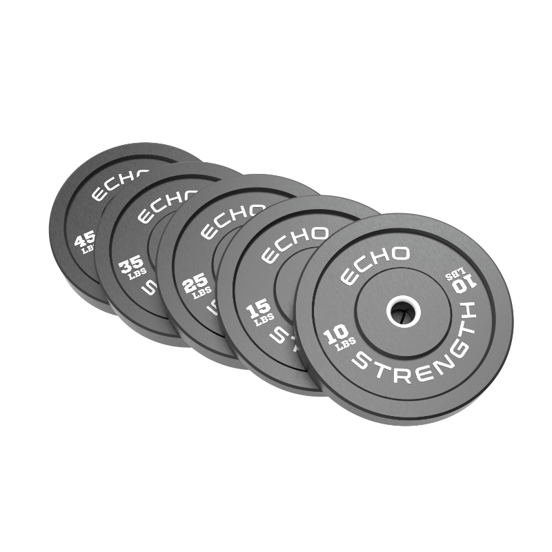 Black Bumper Plate Set + Weight Tree Rack Combo