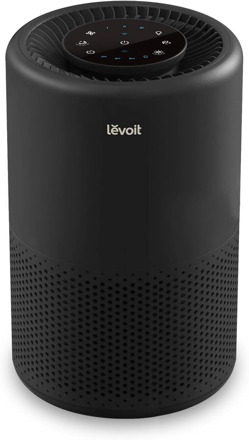 LEVOIT Air Purifier for Home Bedroom, Smart WiFi Alexa Control, Covers up to 916 Sq.Foot, 3 in 1 Filter for Allergies, Pollutants, Smoke, Dust, 24dB Quiet for Bedroom, Core 200S-P, White