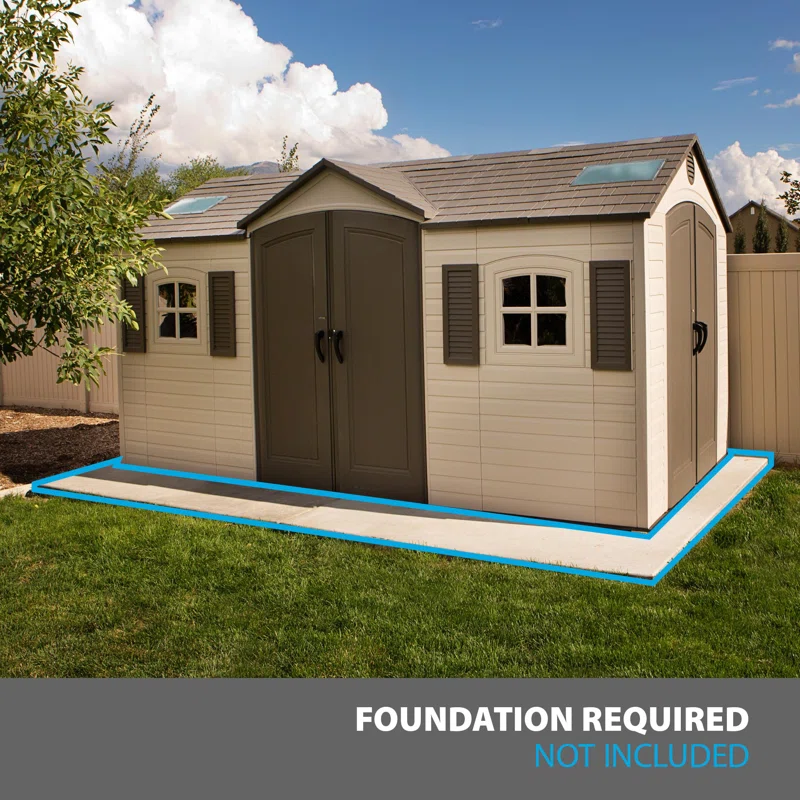 2025 NEW 20 ft. x 8 ft. High-Density Polyethylene (Plastic) Outdoor Storage Shed with Steel-Reinforced Construction