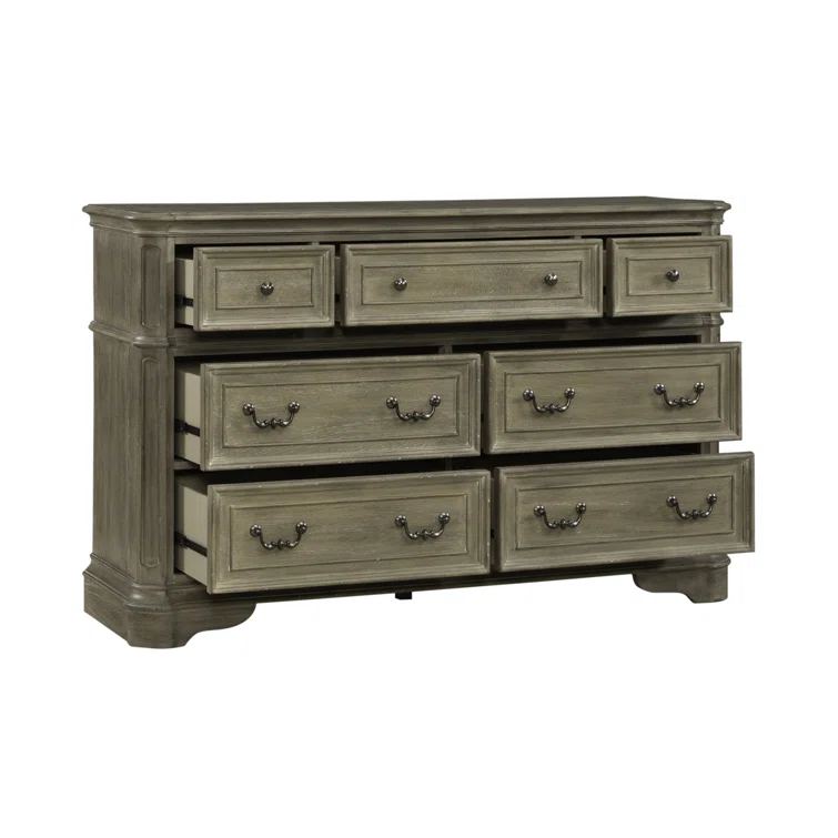 Colchester Panel Bed, Dresser & Mirror, Night Stand