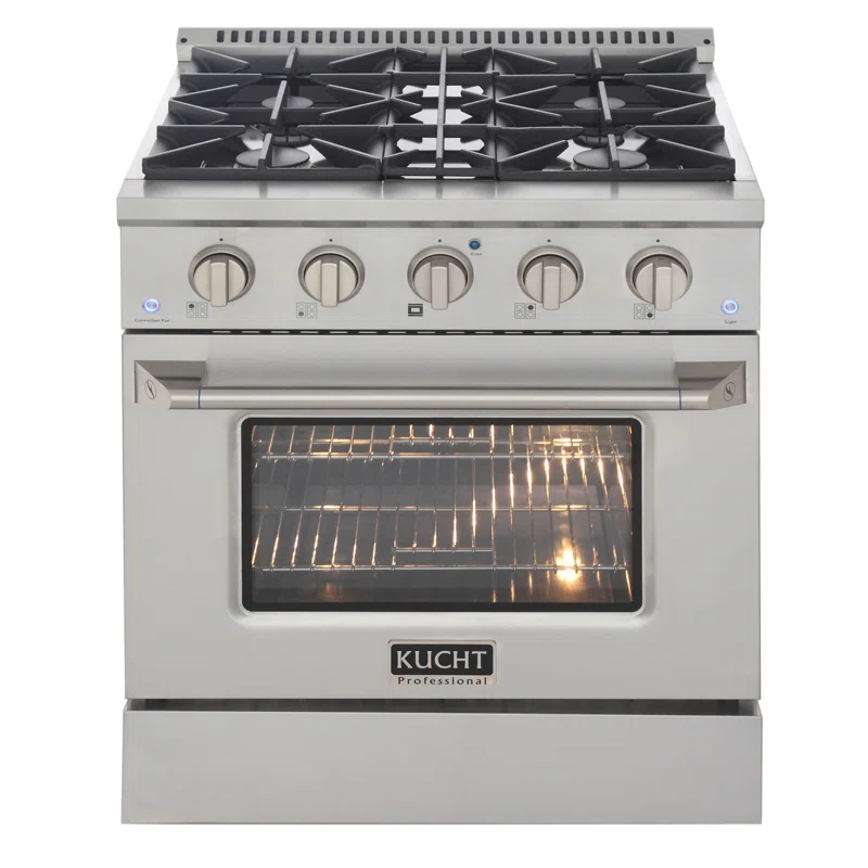Pro-Style 30 in. 4.2 cu. ft. 4-Burner Freestanding Gas Range with Convection Oven