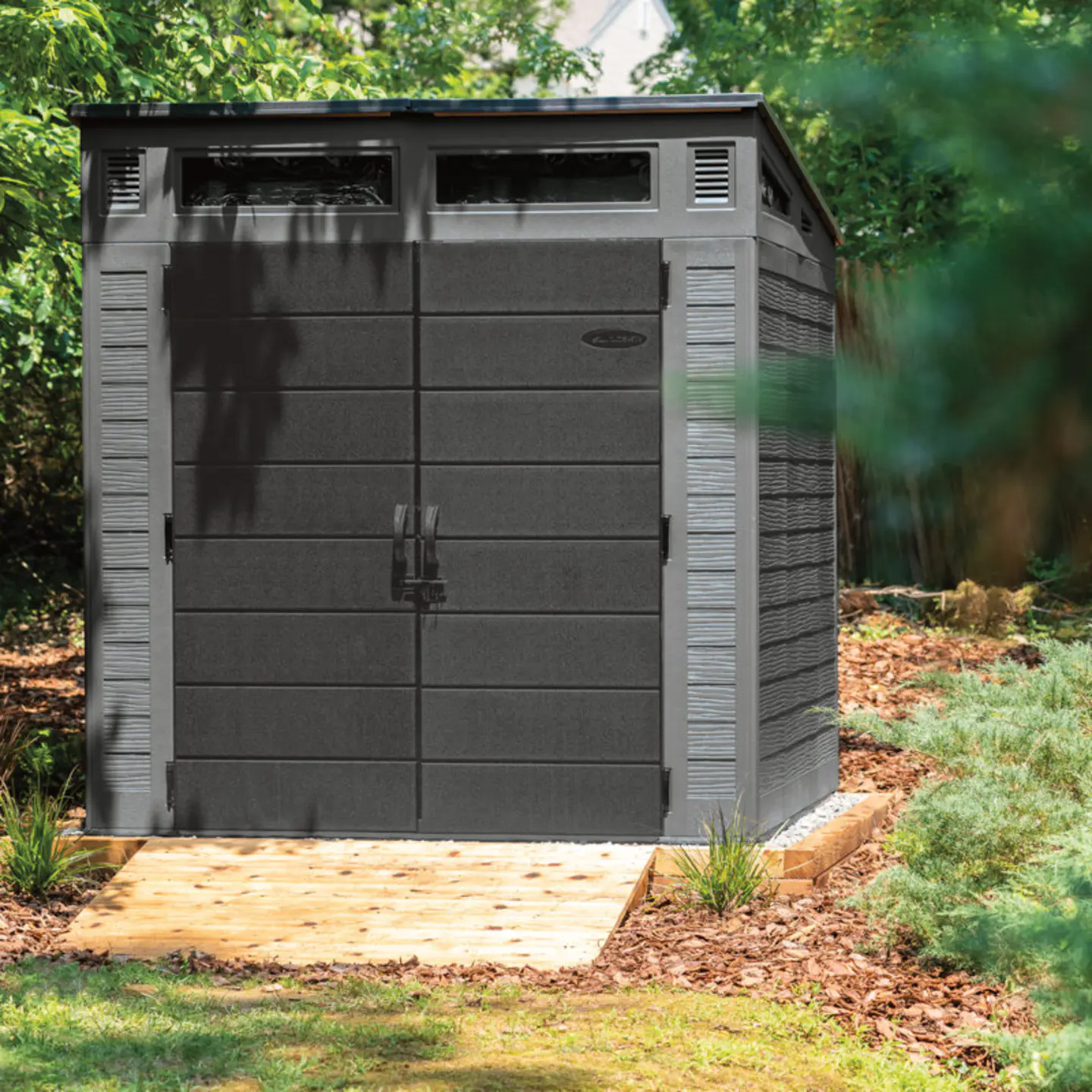 Suncast Modernist 7 ft. W x 7 ft. D Resin Storage Shed