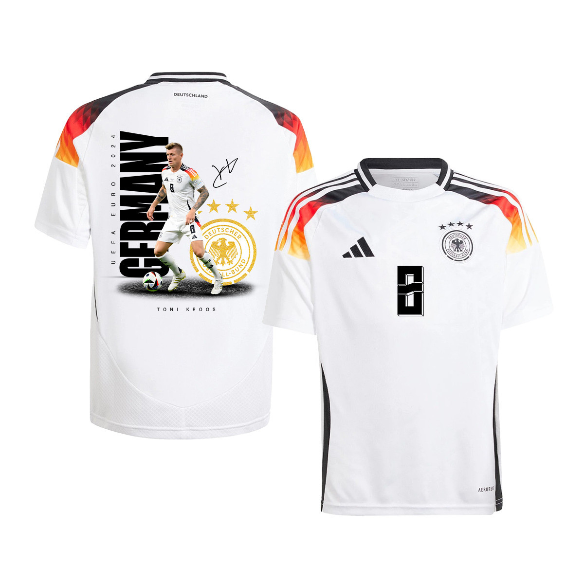 Toni Kroos 8 Signed Game-changer Germany National Team 2024 Home YOUTH Jersey - White