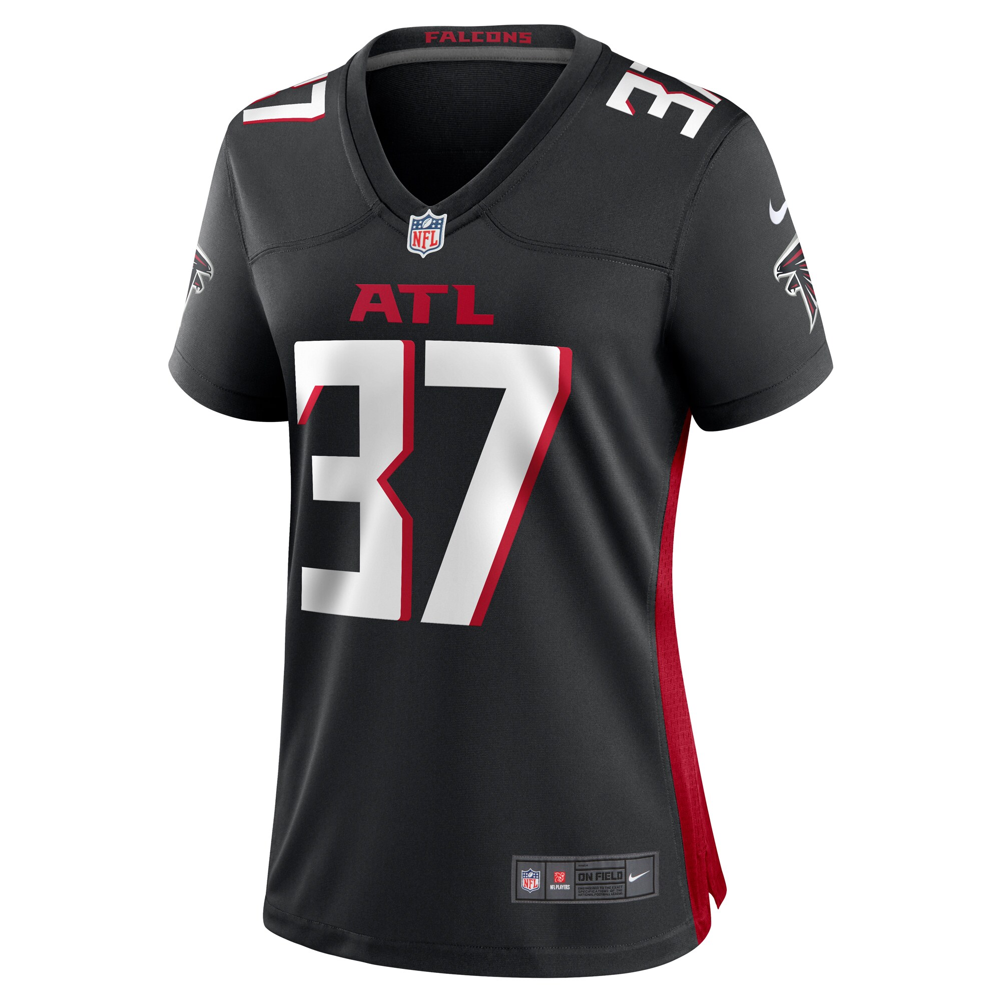 DeMarcco Hellams Atlanta Falcons  Women's Team Game Jersey -  Black