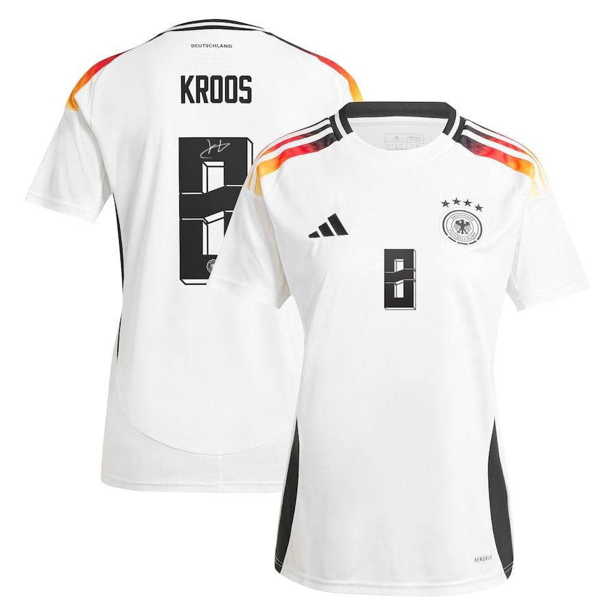 Toni Kroos 8 Signed Germany National Team 2024 Home Jersey Autographed - Women, White
