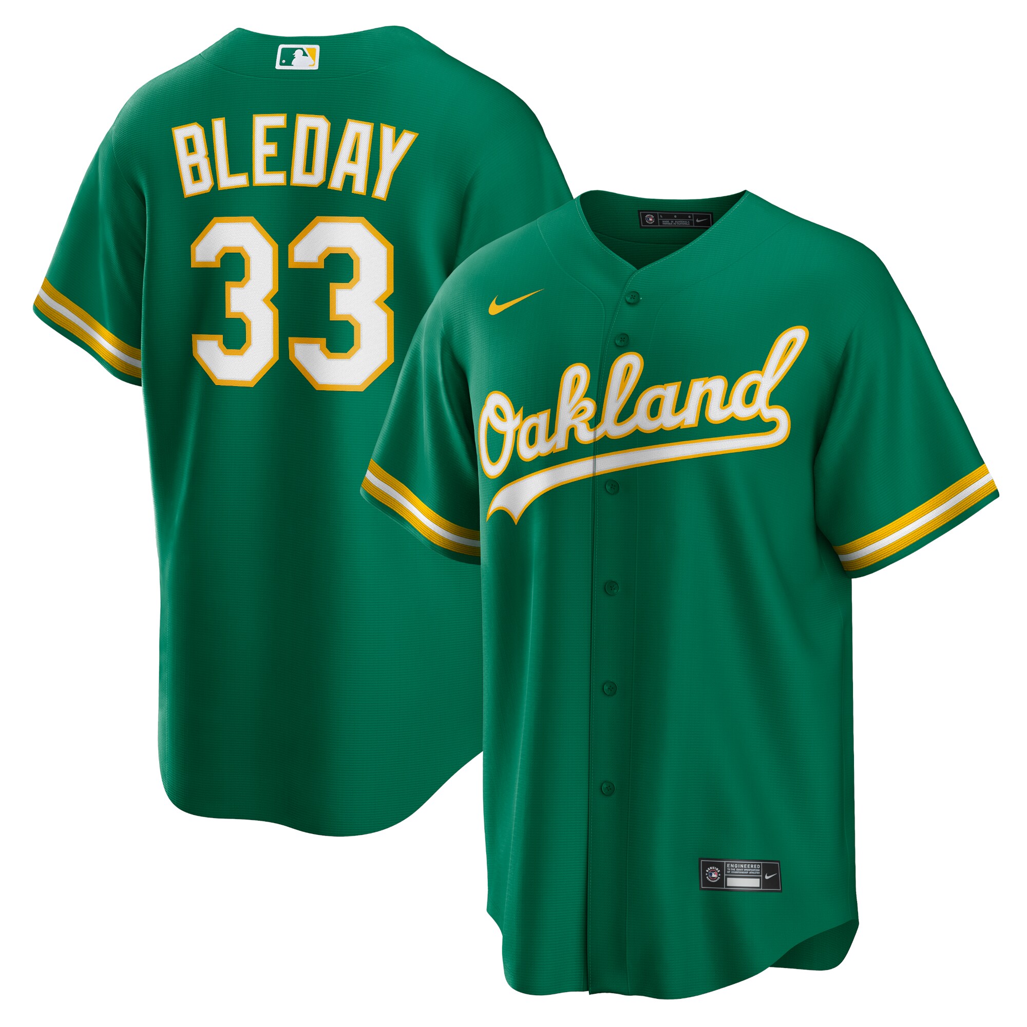 JJ Bleday Oakland Athletics  Alternate Replica Jersey - Kelly Green