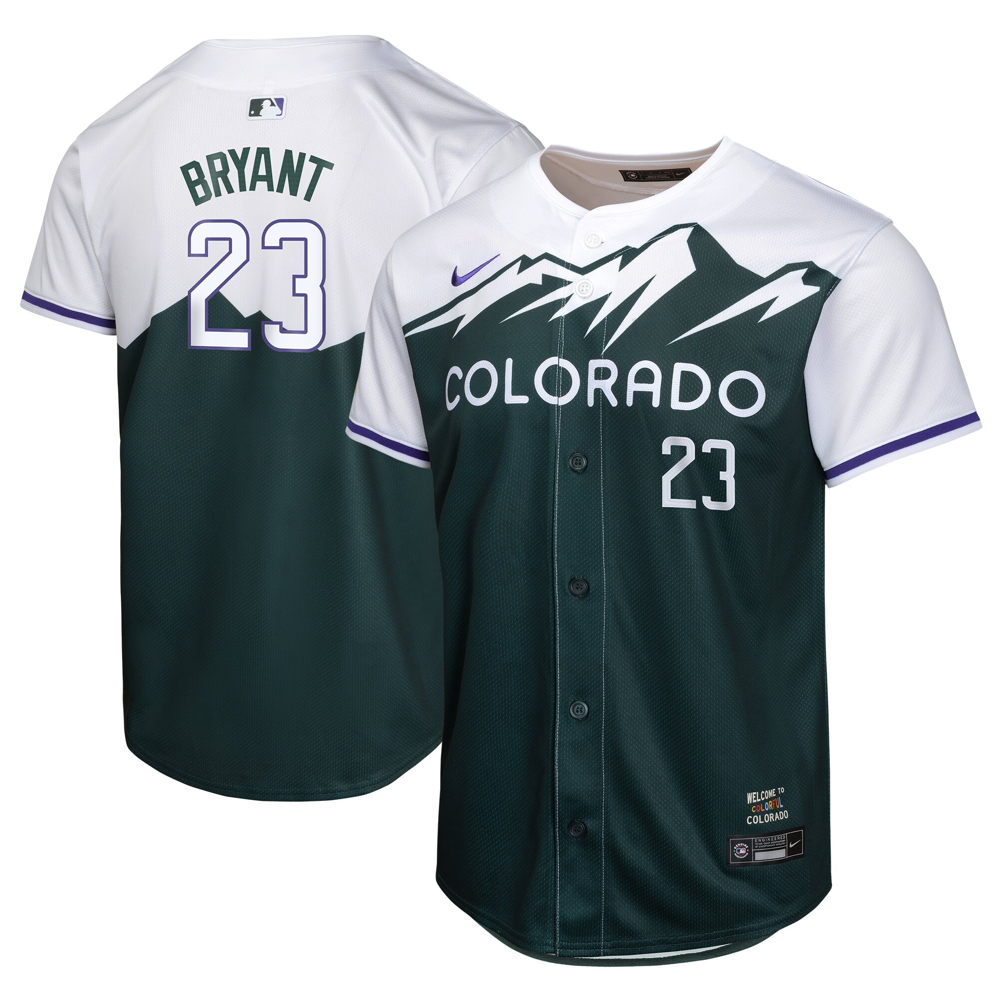 Kris Bryant Colorado Rockies  Youth City Connect Limited Player Jersey - Green