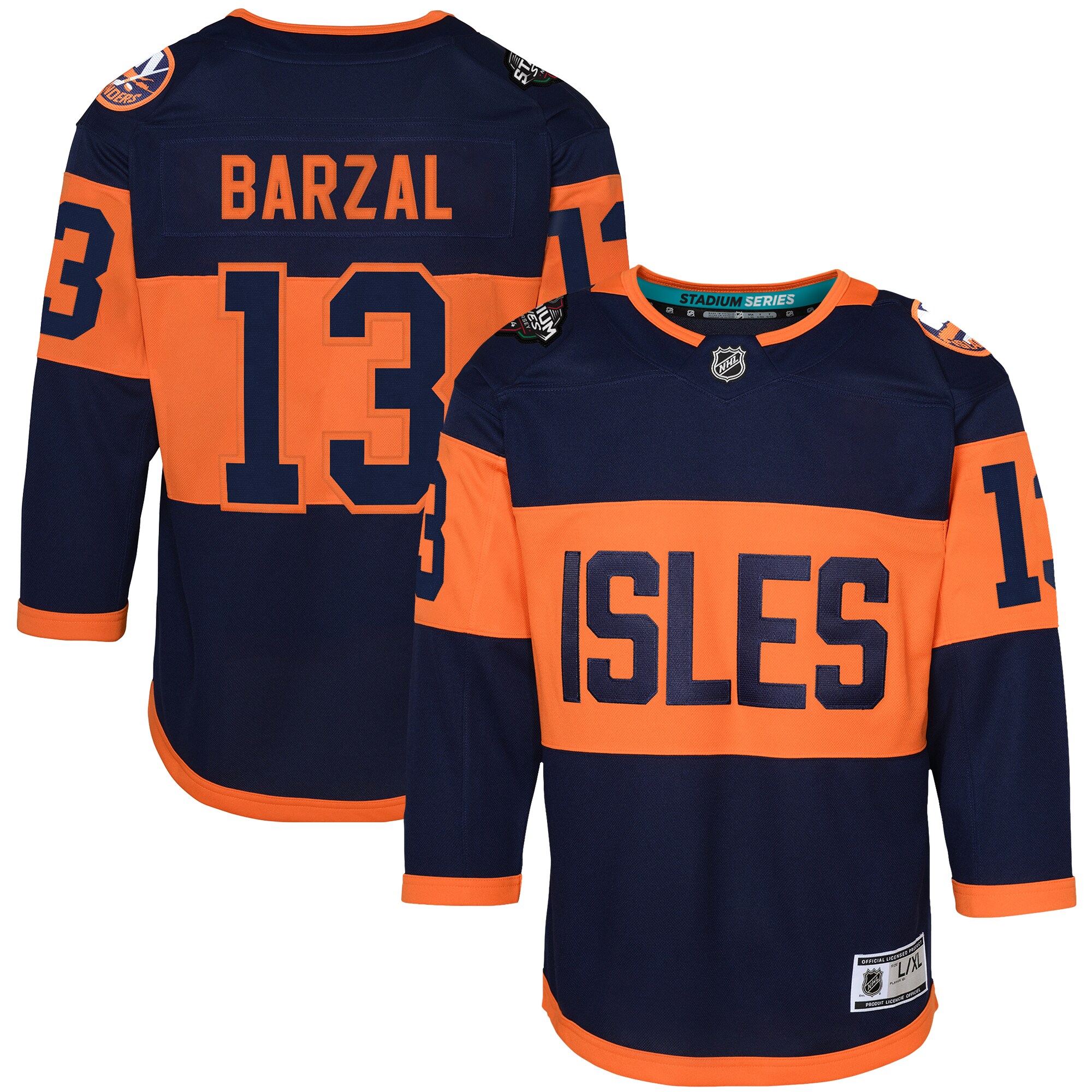Mathew Barzal New York Islanders Youth 2024 NHL Stadium Series Premier Player Jersey\u00c2\u00a0\u00e2\u20ac\u201c Navy