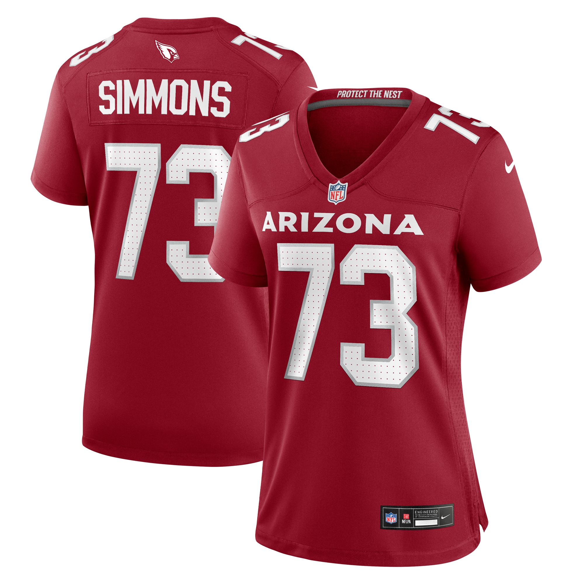 Lachavious Simmons Arizona Cardinals  Women's Team Game Jersey -  Cardinal