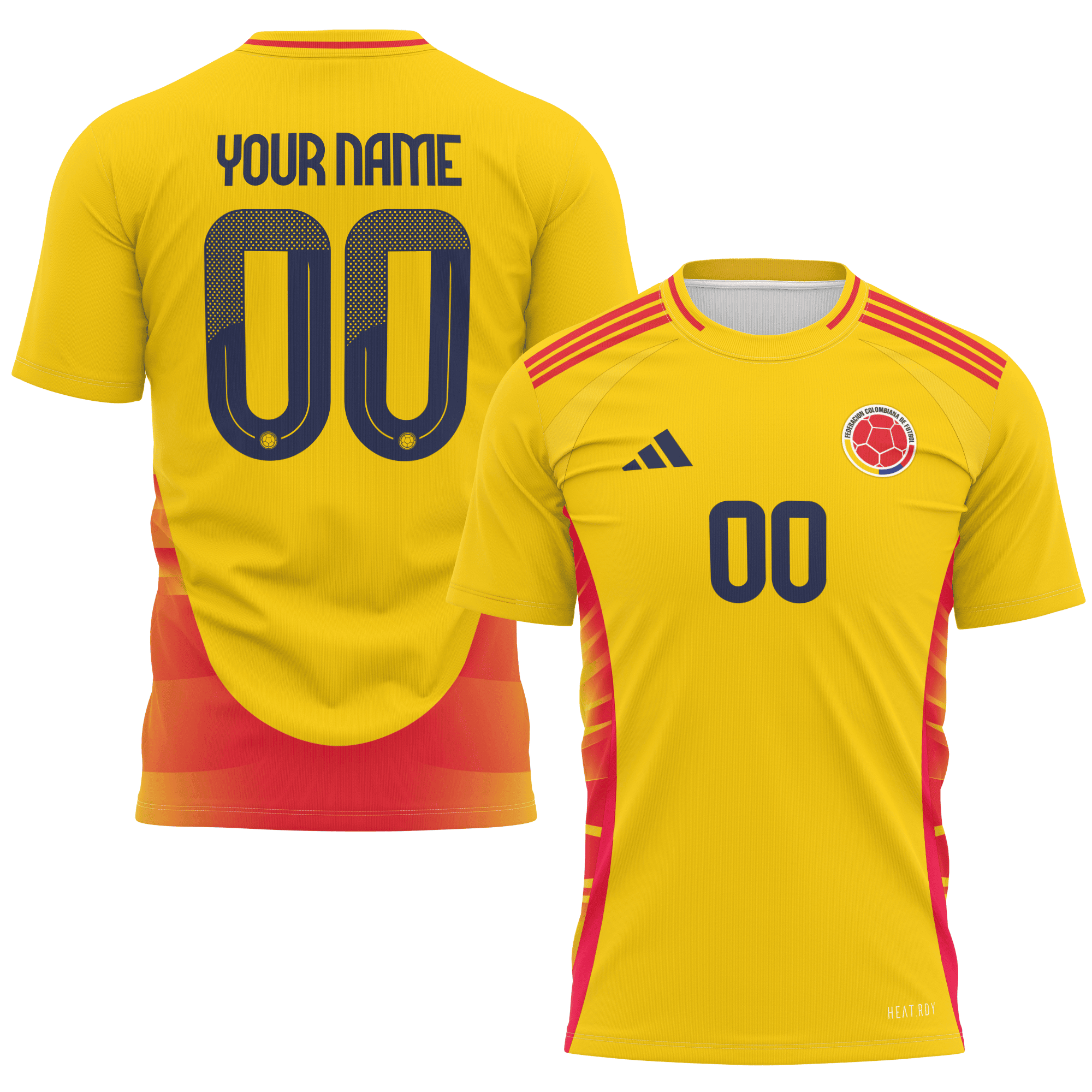 Colombia National Team 2024 Home Kits Custom AOP T-shirt - Yellow