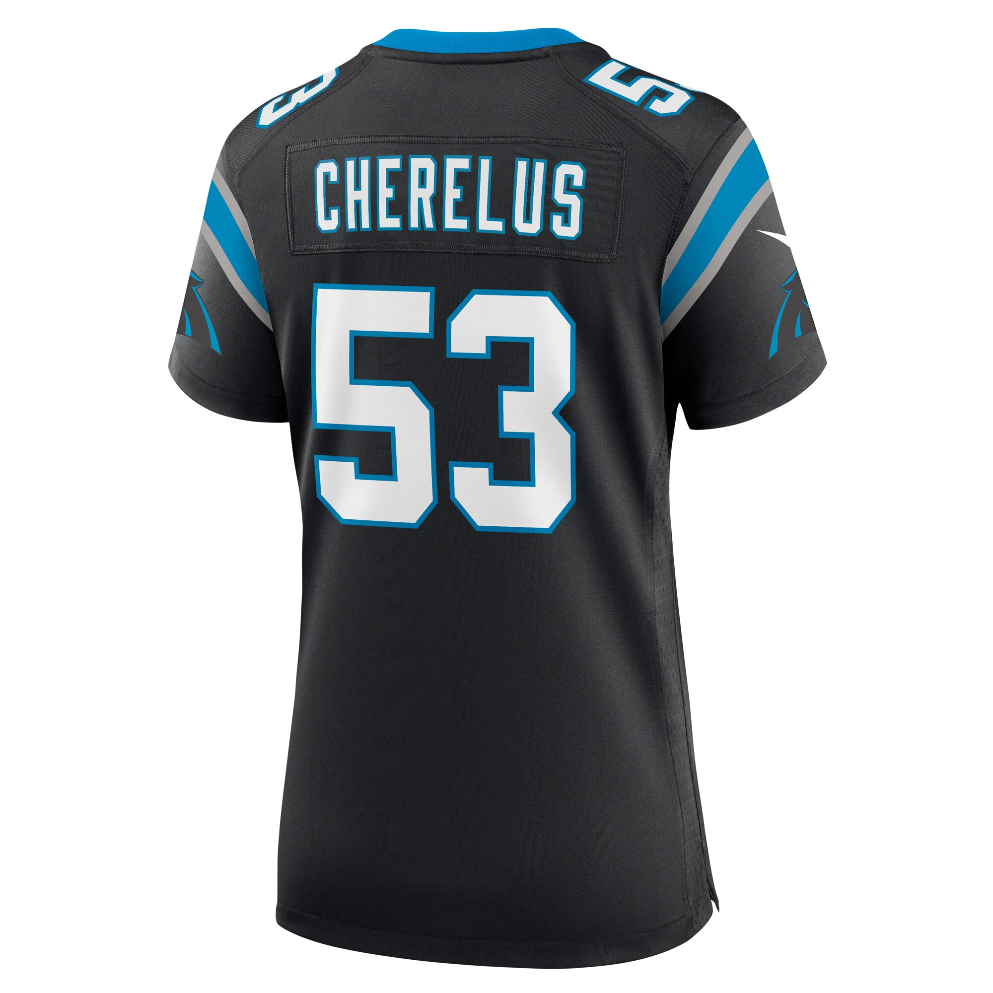 Claudin Cherelus Carolina Panthers  Women's Team Game Jersey -  Black