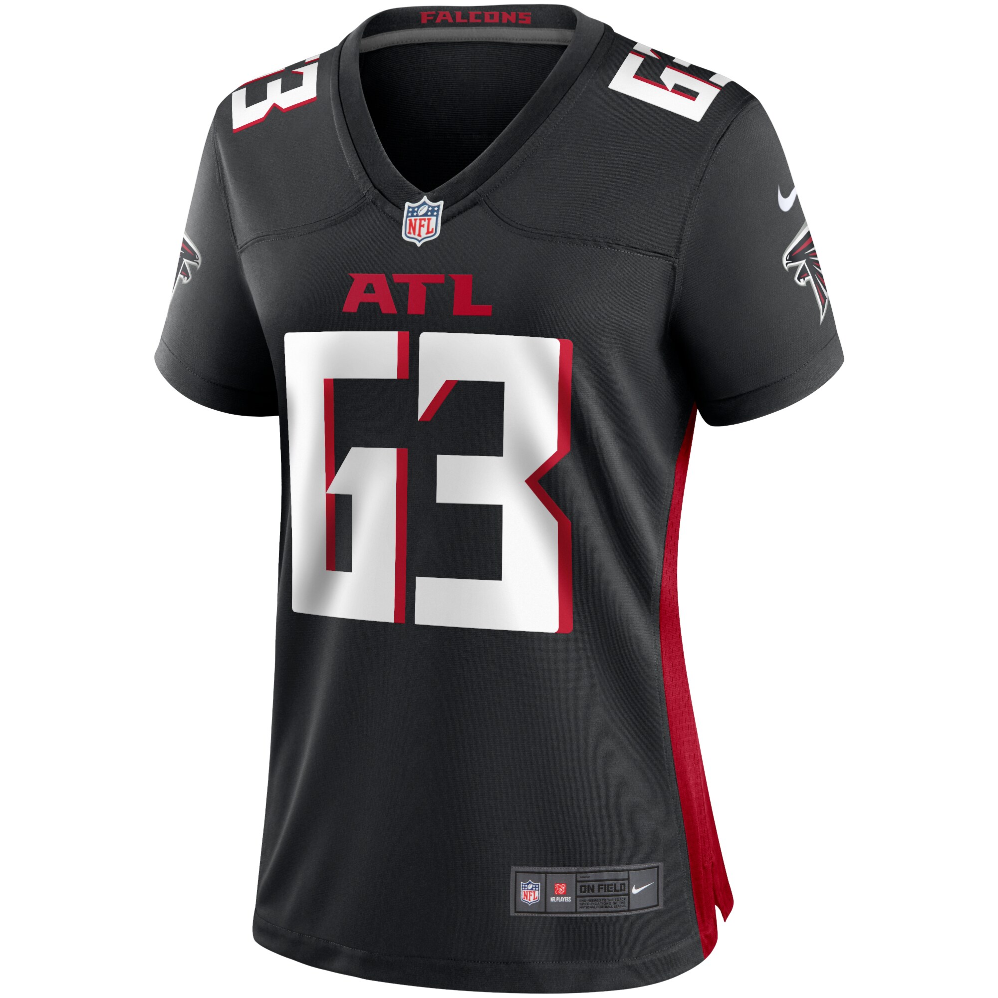 Chris Lindstrom Atlanta Falcons  Women's Game Jersey - Black