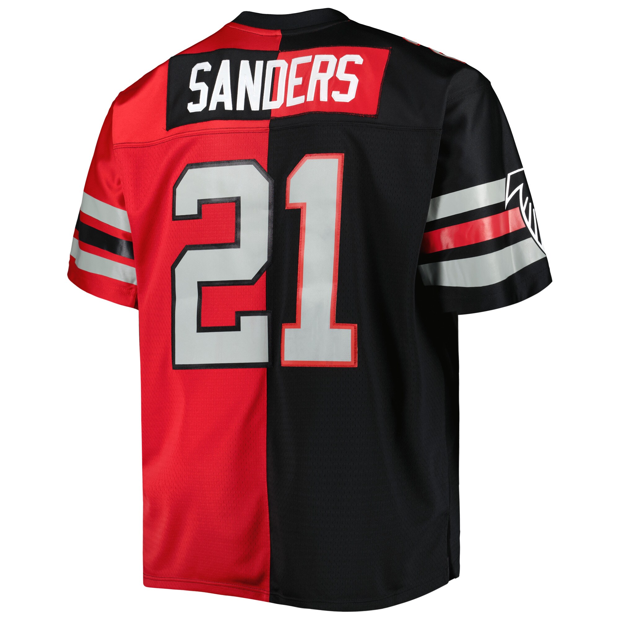 Deion Sanders Atlanta Falcons Mitchell & Ness Big & Tall Split Legacy Retired Player Replica Jersey - Black\/Red