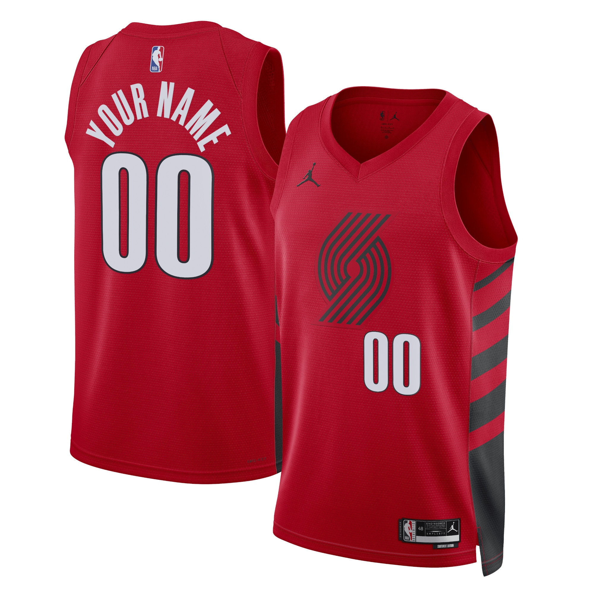 Portland Trail Blazers Jordan Brand Unisex 2022\/23 Swingman Custom Jersey - Statement Edition - Red
