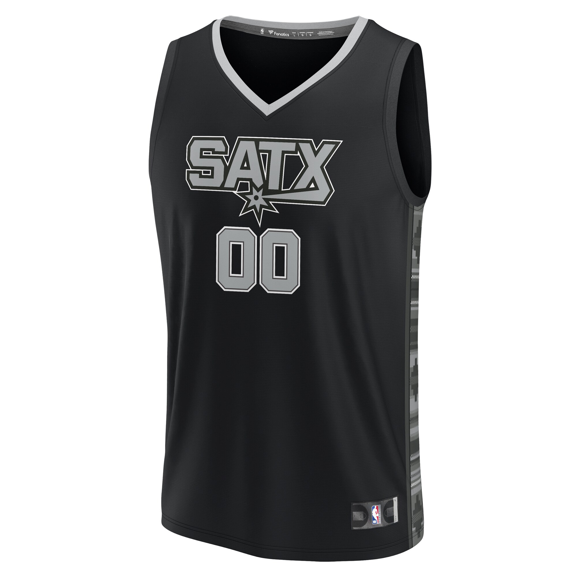 San Antonio Spurs Fanatics Youth Fast Break Replica Custom Jersey - Statement Edition - Black
