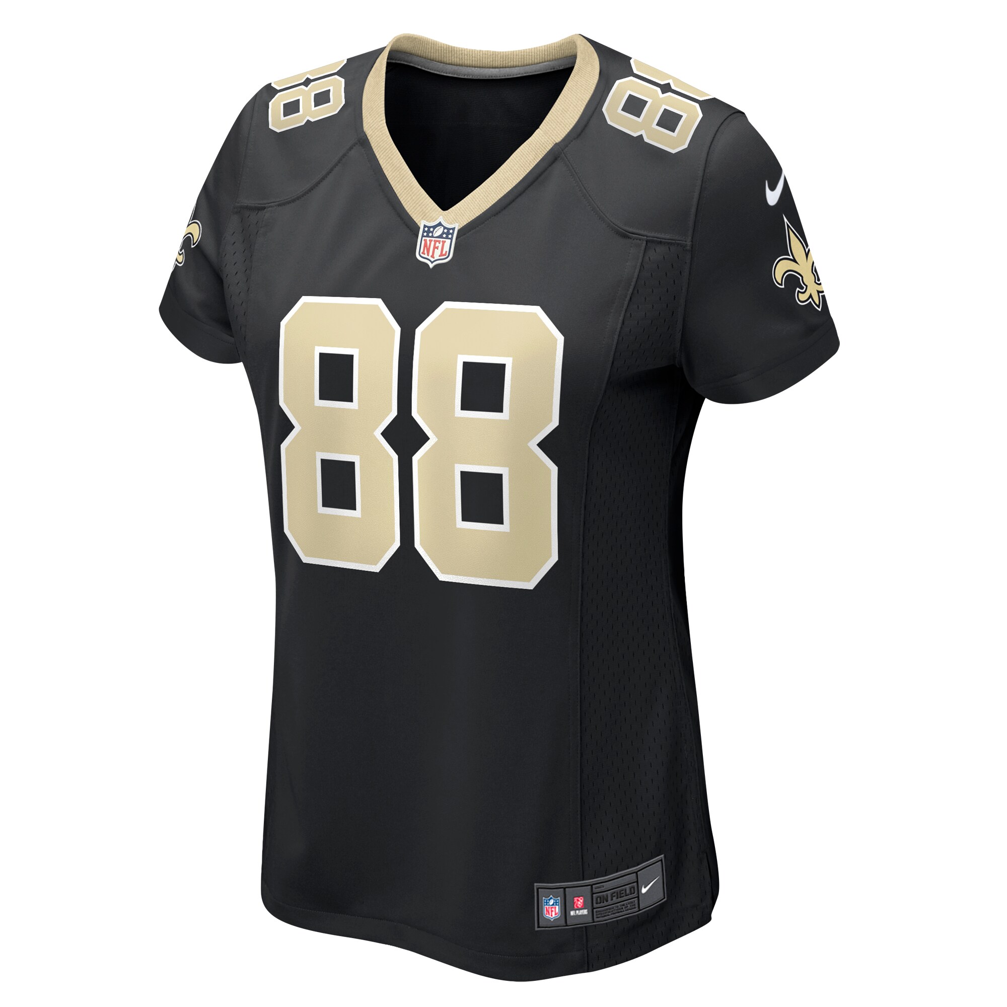 Shaquan Davis New Orleans Saints  Women's  Game Jersey - Black