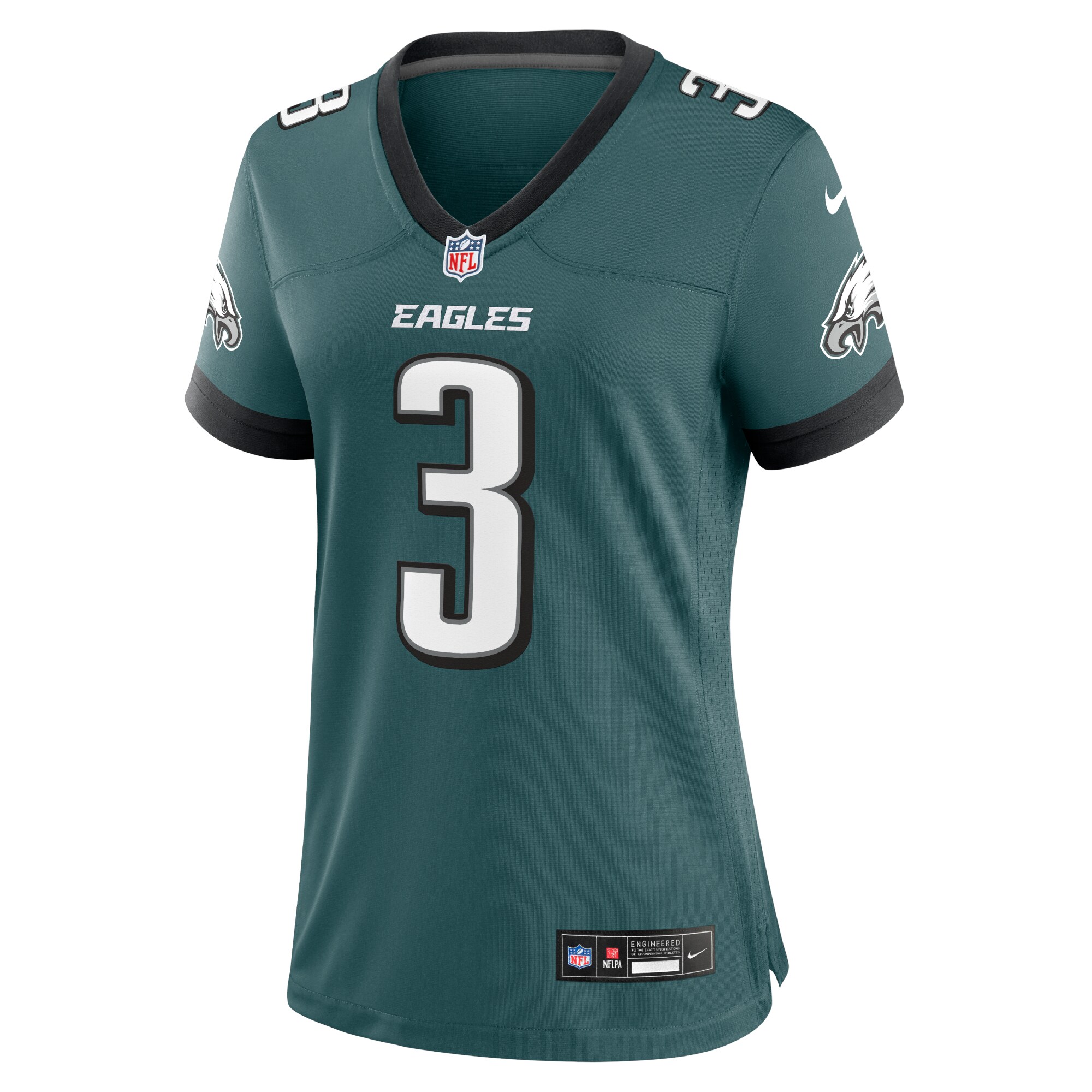 Nolan Smith Philadelphia Eagles  Women's Team Game Jersey - Midnight Green