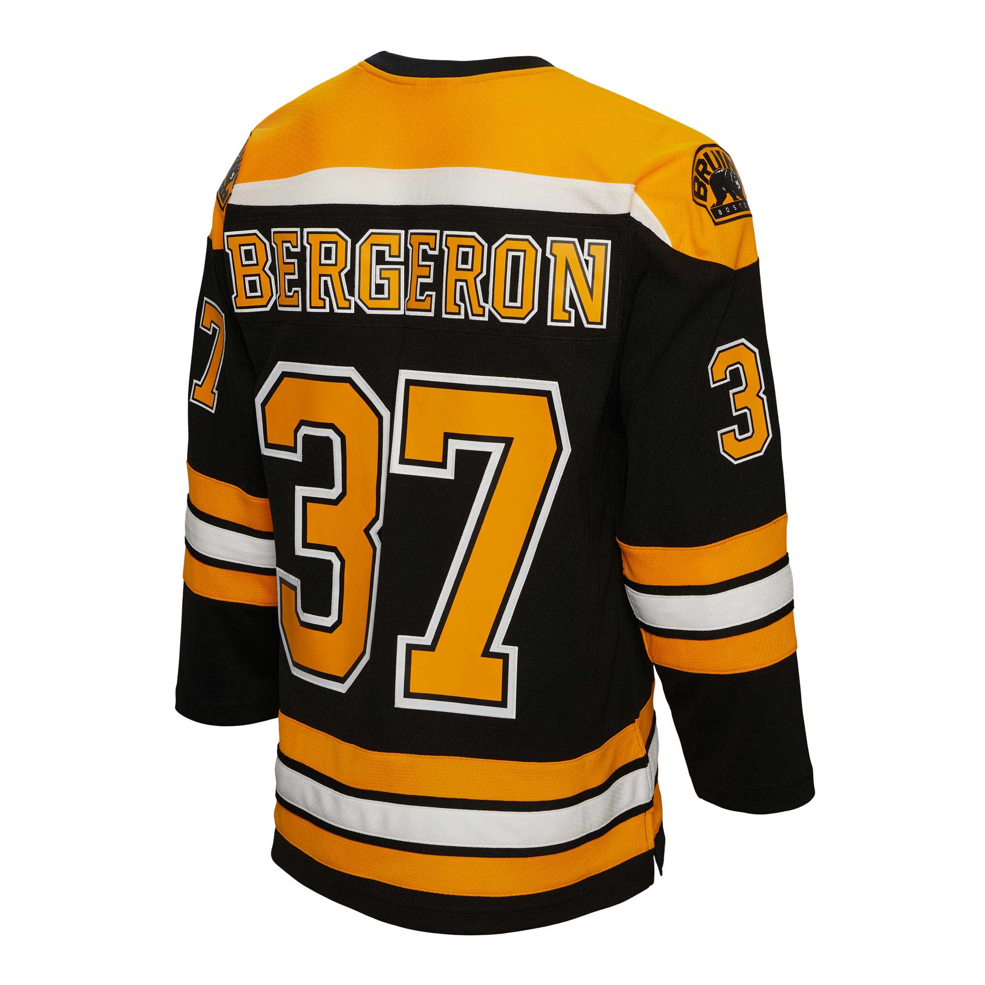 Patrice Bergeron Boston Bruins Mitchell & Ness Alternate Captain Patch 2010\/11 Blue Line Player Jersey - Black