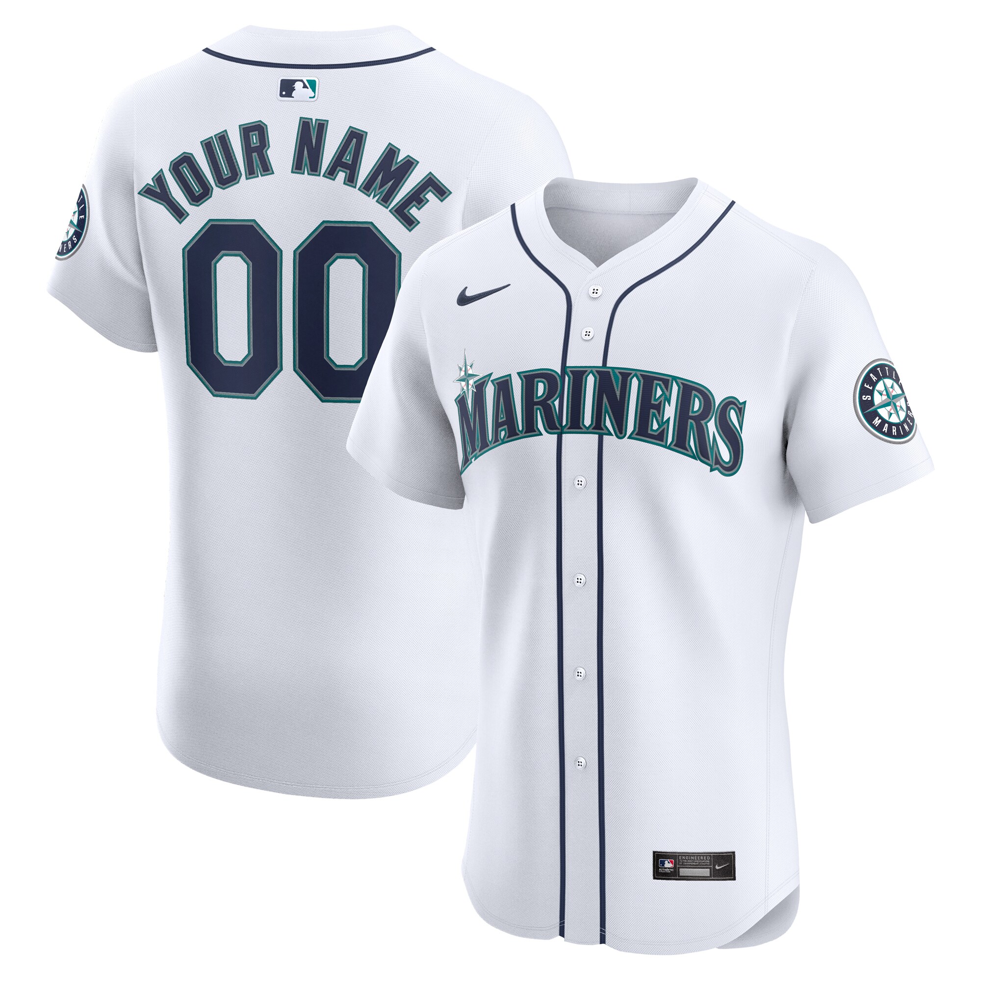 Seattle Mariners  Home Elite Custom Jersey - White