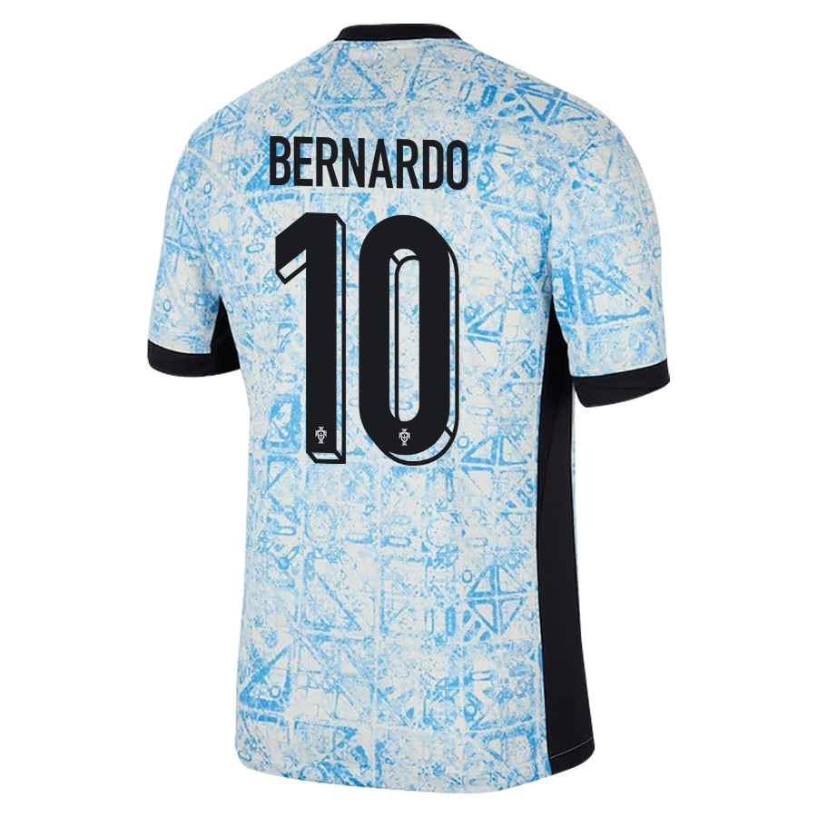 Bernardo Silva 10 Portugal National Team 2024/25 Away Men Jersey - Cream/Blue