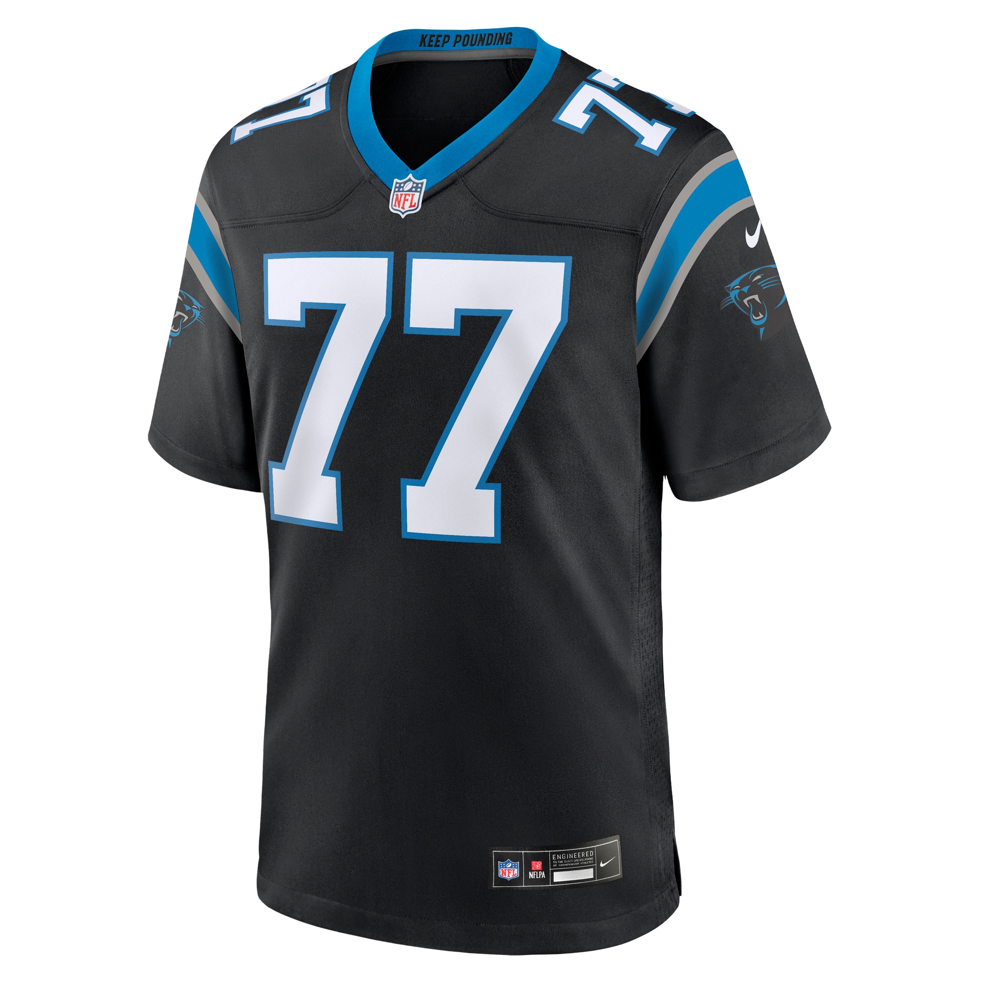 Deonte Brown Carolina Panthers  Team Game Jersey - Black