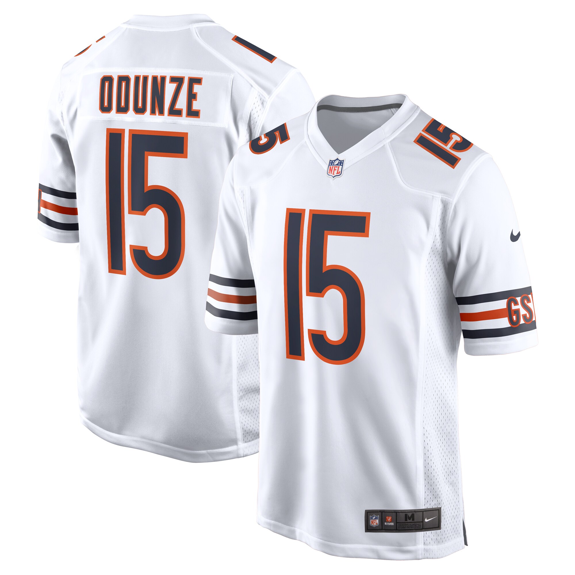 Rome Odunze Chicago Bears  Game Jersey -  White