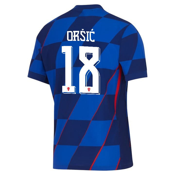 Mislav Oršić 18 Croatia National Team 2024 Away Men Jersey - Blue
