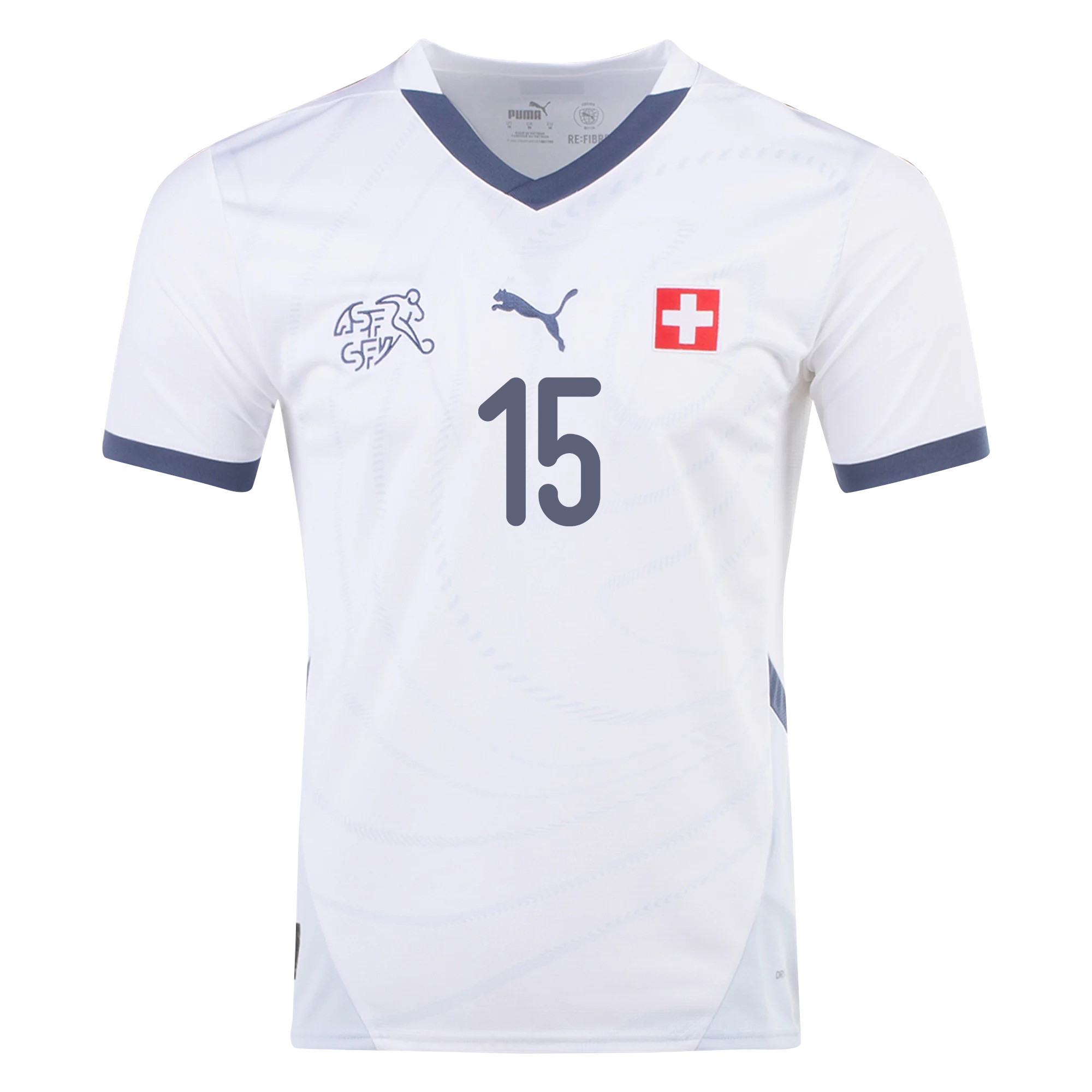 Djibril Sow 15 Switzerland National Team 2024/25 Away Men Jersey - White