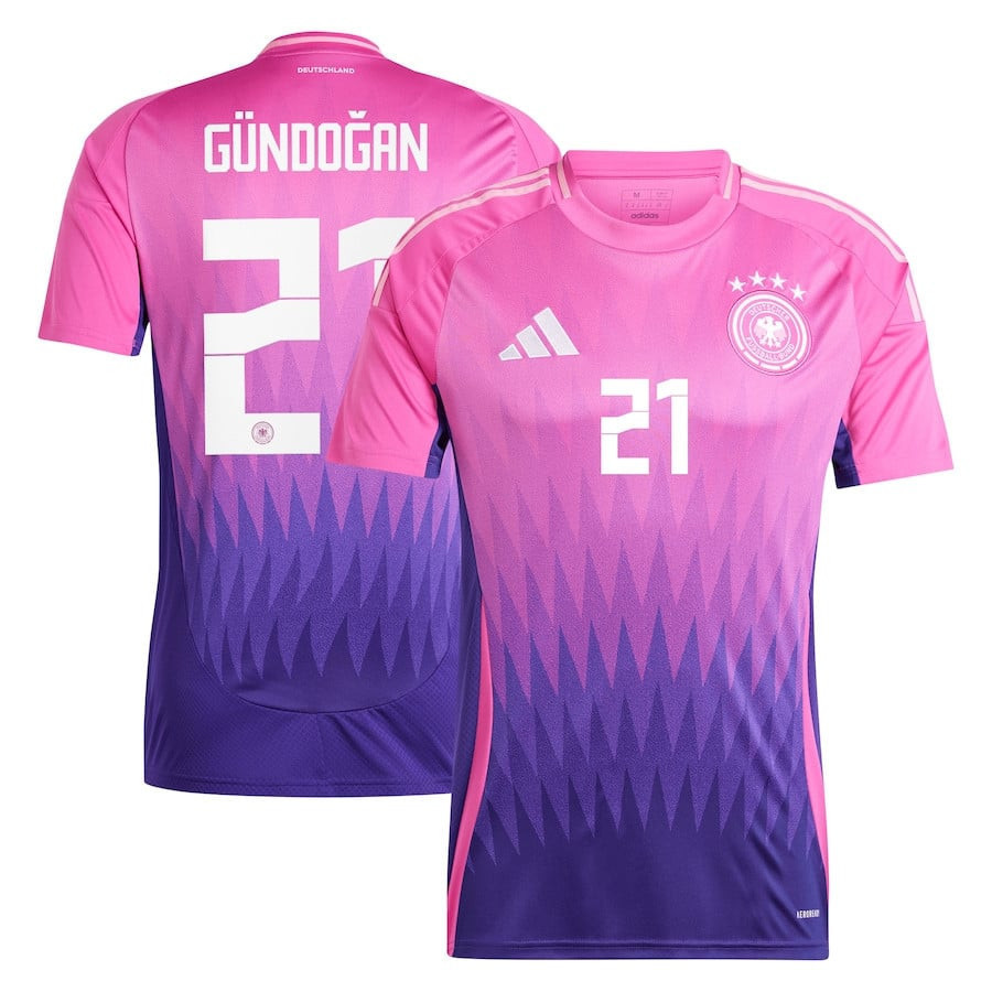 İlkay Gündoğan 21 Germany National Team 2024 Away Men Jersey - Pink