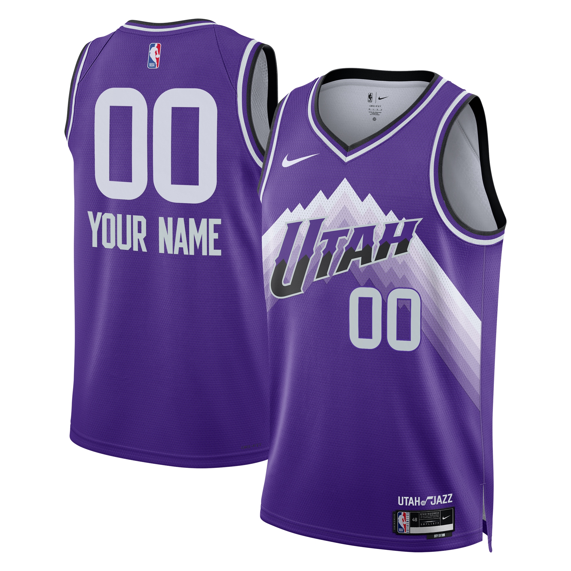 Utah Jazz  Unisex 2023\/24 Custom Swingman Jersey - Purple - City Edition
