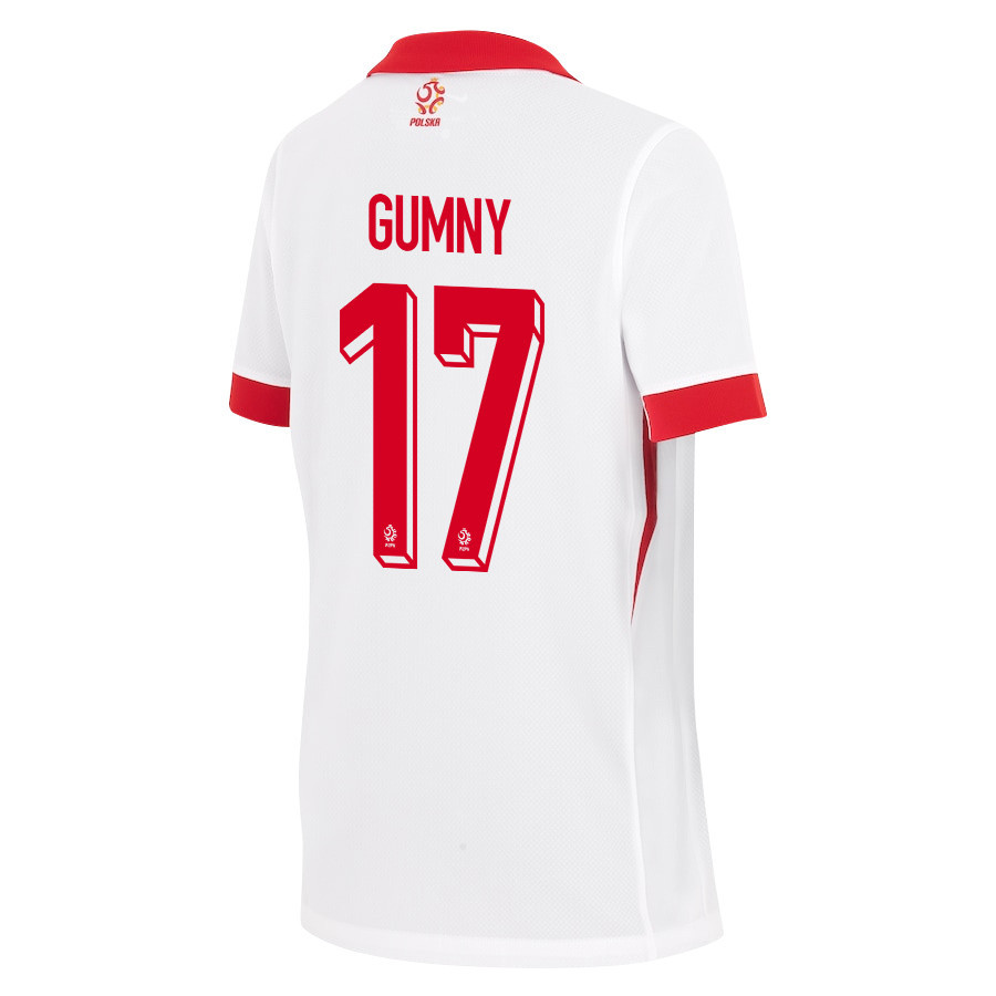 Robert Gumny 17 Poland National Team 2024/25 Home YOUTH Jersey - White